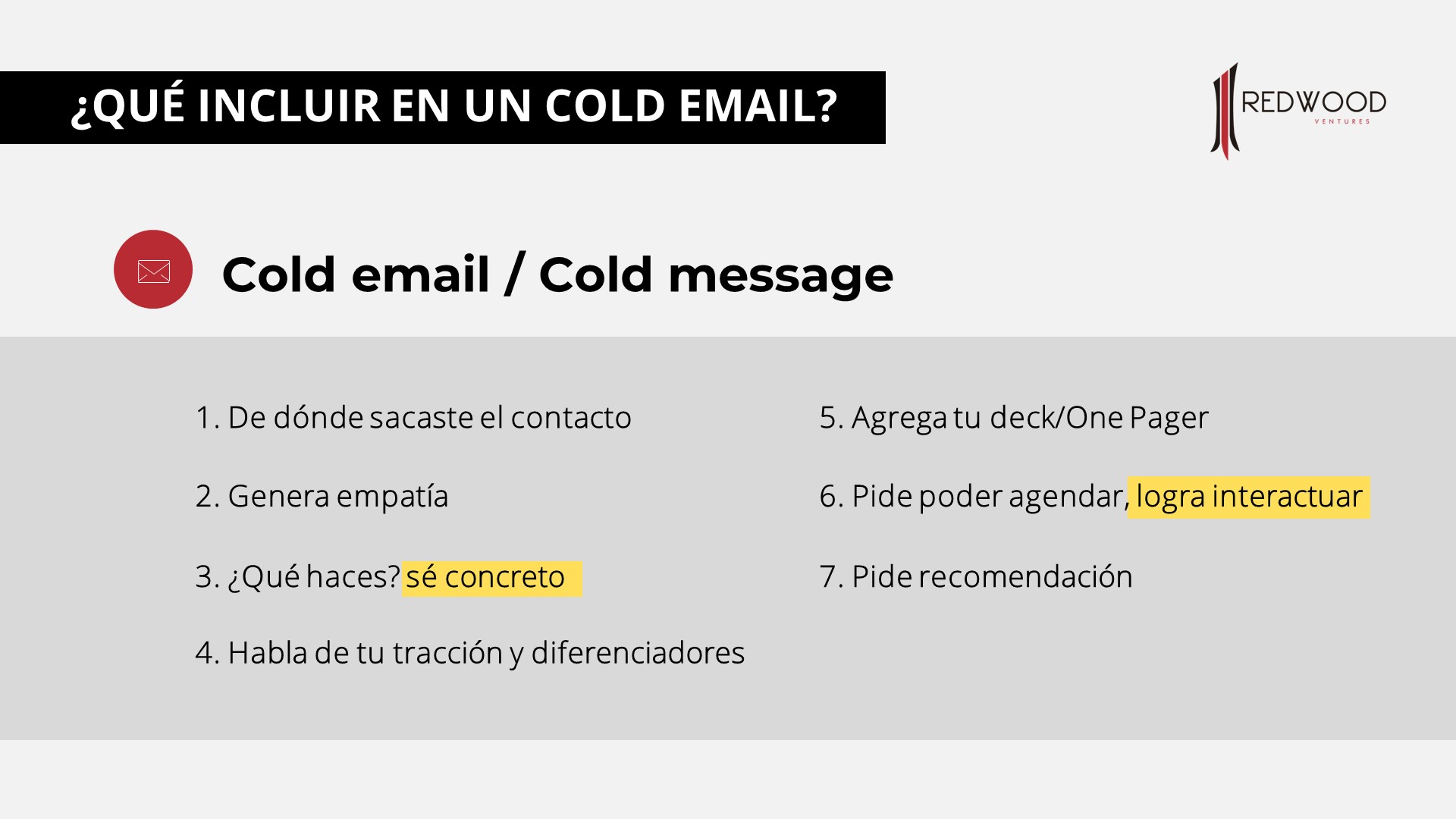 What to include in a cold email