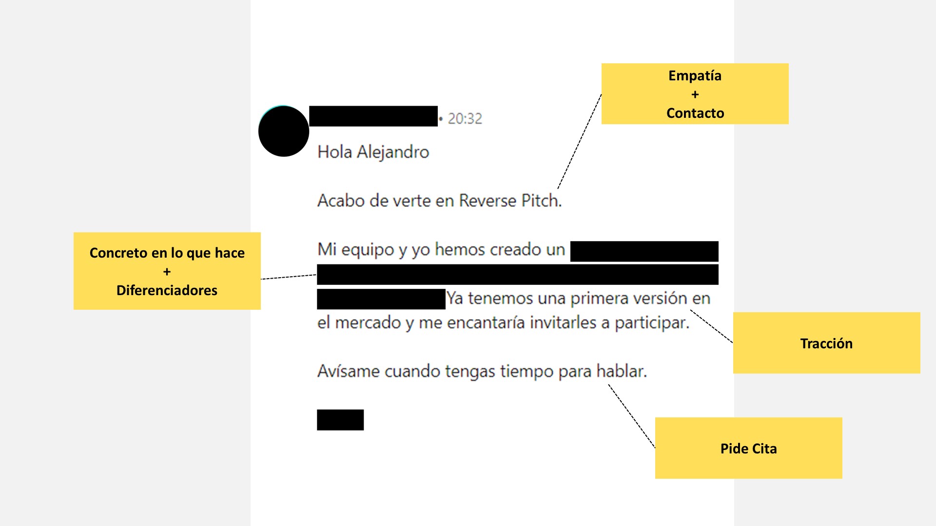 Cold email example