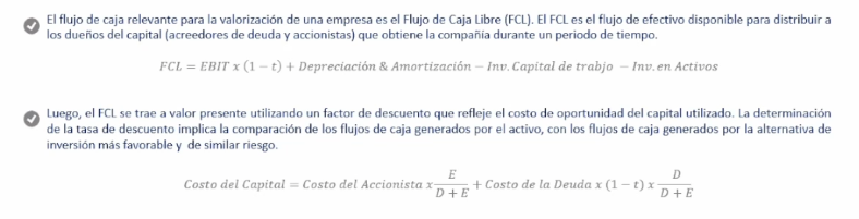 Discounted cash flow formula